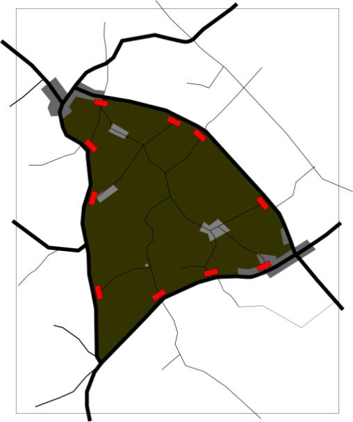 3.1 / AFBAKENING SAMENHANGENDE LANDSCHAPSKAMERS MET TOEGANGSPOORTEN De Westhoek kan opgedeeld worden in verschillende deelgebieden.