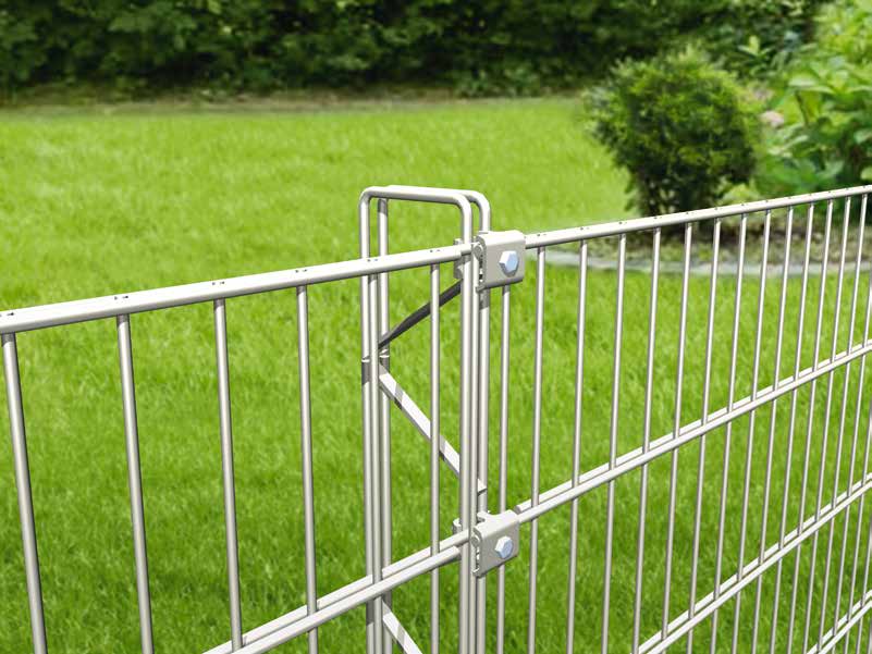 www.legi.de LEGI R uno Overlappende hekdelen aan de buitenkant vastgeschroefd. Het principe dat hekdelen aan de buitenkant worden vastgeschroefd aan de staanders, heeft een lange traditie.