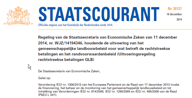 Randvoorwaarden RBE1. Nitraatrichtlijn RBE2. Vogelrichtlijn RBE3. Habitatrichtlijn RBE4. Voedselveiligheid RBE5. Hormonen en bèta-agonisten RBE6. I&R varkens RBE7. I&R runderen RBE8.