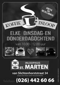 Mogelijkheden voor Inloop (zonder indicatie) Inloophuis St. Marten Koffie en gezelligheid! Slichtenhorststraat 34 6821 CM Arnhem Inloop: dinsdag en donderdag van 10.00 uur tot 12.