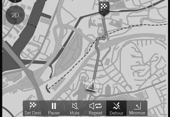 REISPLAN EN ROUTE Informatiekaarten op de kaart Bij ieder pictogram op de kaart voor bijvoorbeeld bestemmingen, deelbestemmingen of favorieten zit een informatiekaart die u kunt openen door op het