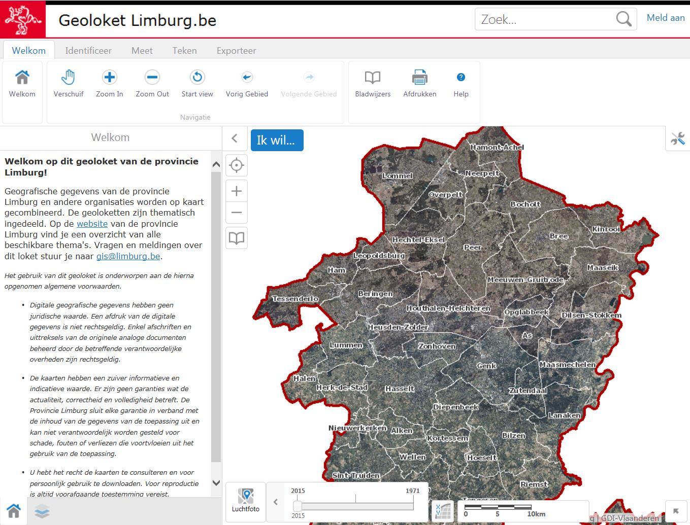 2.2 Overzicht startscherm Na opstarten opent de