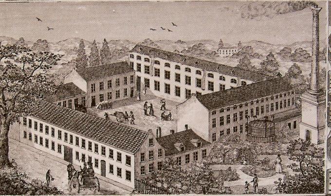 Op de Coupure Links Vanaf 1828 bouwde Van den Bossche-Huyttens een spinnerij met toen een mooie schoorsteen. 30 jaar later in 1859 reeds een andere fabrikant maar in 1871 stond de fabriek reeds leeg.