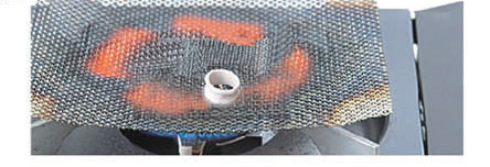5. Het afbak proces - zet het gasfornuis weer aan met hoge vlam (deze mag het zilver best raken).
