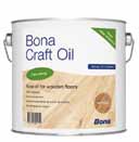 Olie - Huile - Lijmen Bona Craft Oil Bona Craft Oil is een unieke mix van verschillende plantaardige oliën, gemodificeerd voor superieure impregnatie en langdurige bescherming van houten vloeren.
