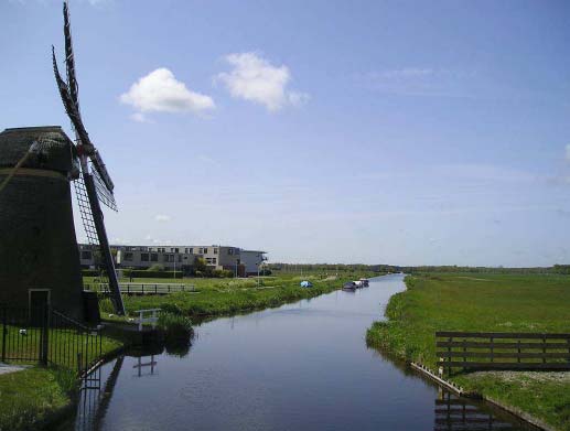 Aan de noordkant van de polder is de Stevenhofjesmolen gelegen (zie figuur 6.5).