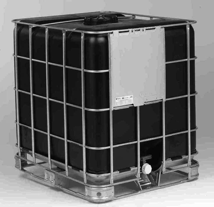Afbeelding 11: glasbok Intermediate Bulk Containers (onderdeel c) Een Intermediate Bulk Container (IBC) wordt gebruikt voor het in grote hoeveelheden vervoeren van o.a. vloeistoffen, korrels en levensmiddelen.
