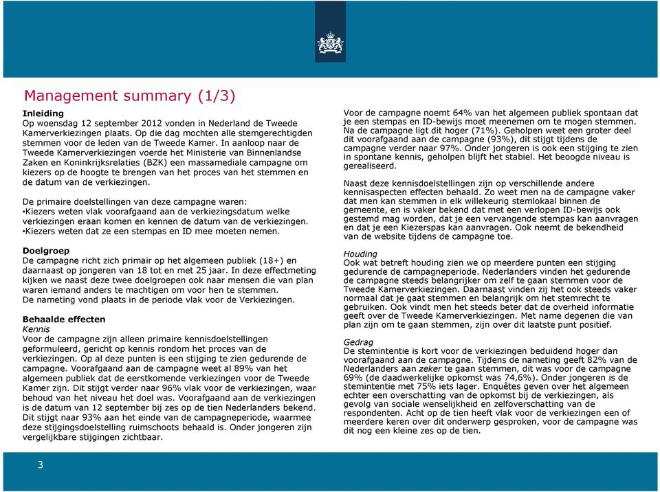 In aanloop naar de Tweede Kamerverkiezingen voerde het Ministerie van Binnenlandse Zaken en Koninkrijksrelaties (BZK) een massamediale campagne om kiezers op de hoogte te brengen van het proces van