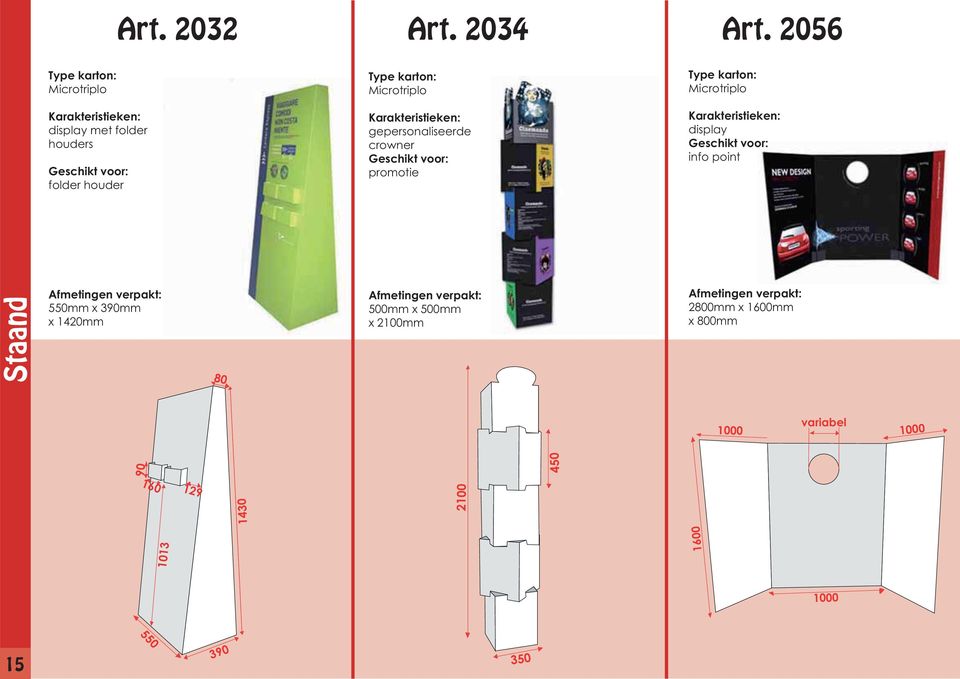 crowner promotie display info point Staand 550mm x 390mm x 1420mm 80