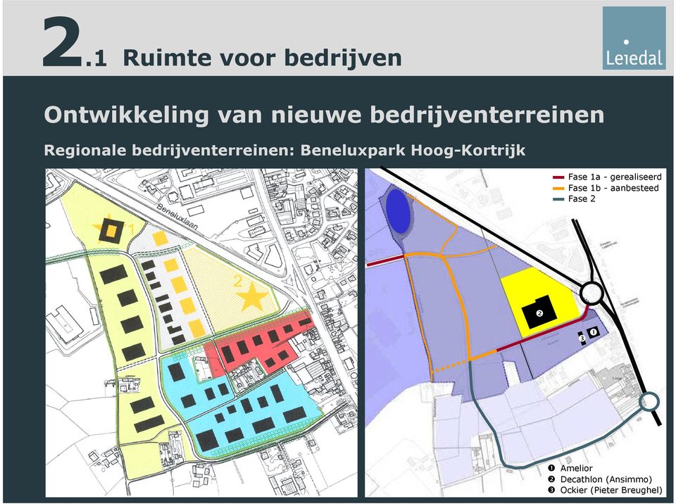 Beneluxpark Hoog-Kortrijk Fase 1a - gerealiseerd Fase 1b