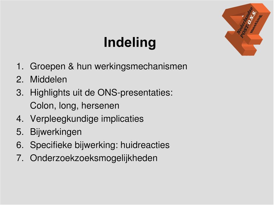 Highlights uit de ONS-presentaties: Colon, long, hersenen