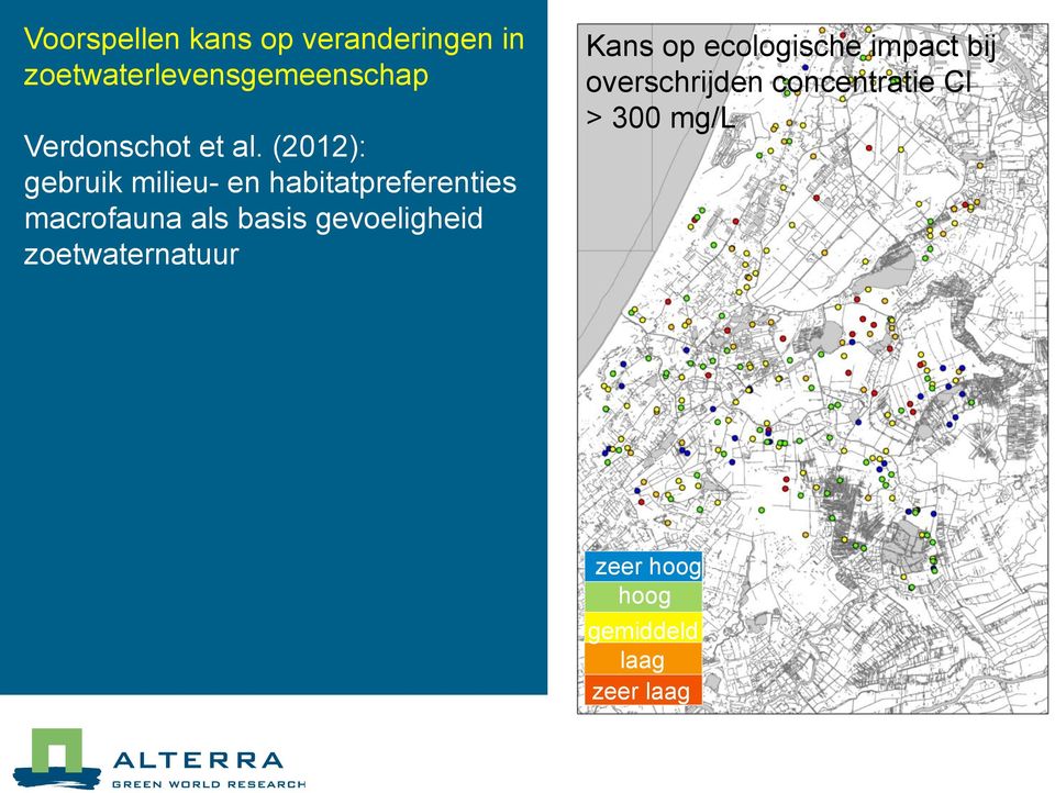 (2012): gebruik milieu- en habitatpreferenties macrofauna als basis