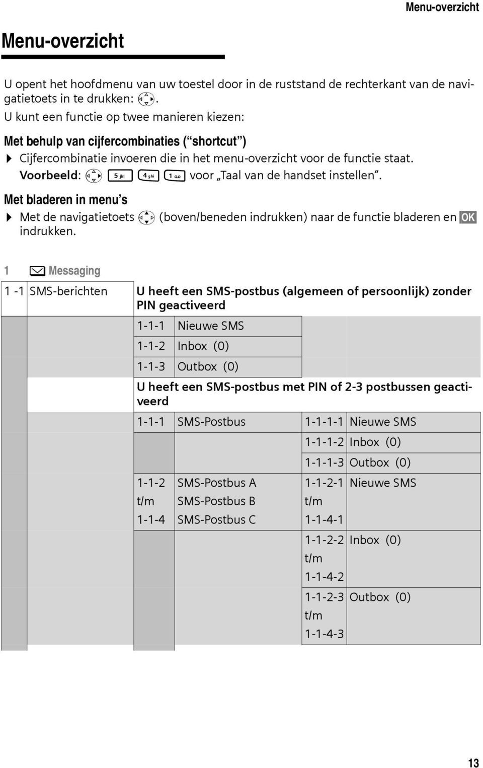 Voorbeeld: v 541 voor Taal van de handset instellen. Met bladeren in menu s Met de navigatietoets q (boven/beneden indrukken) naar de functie bladeren en OK indrukken.