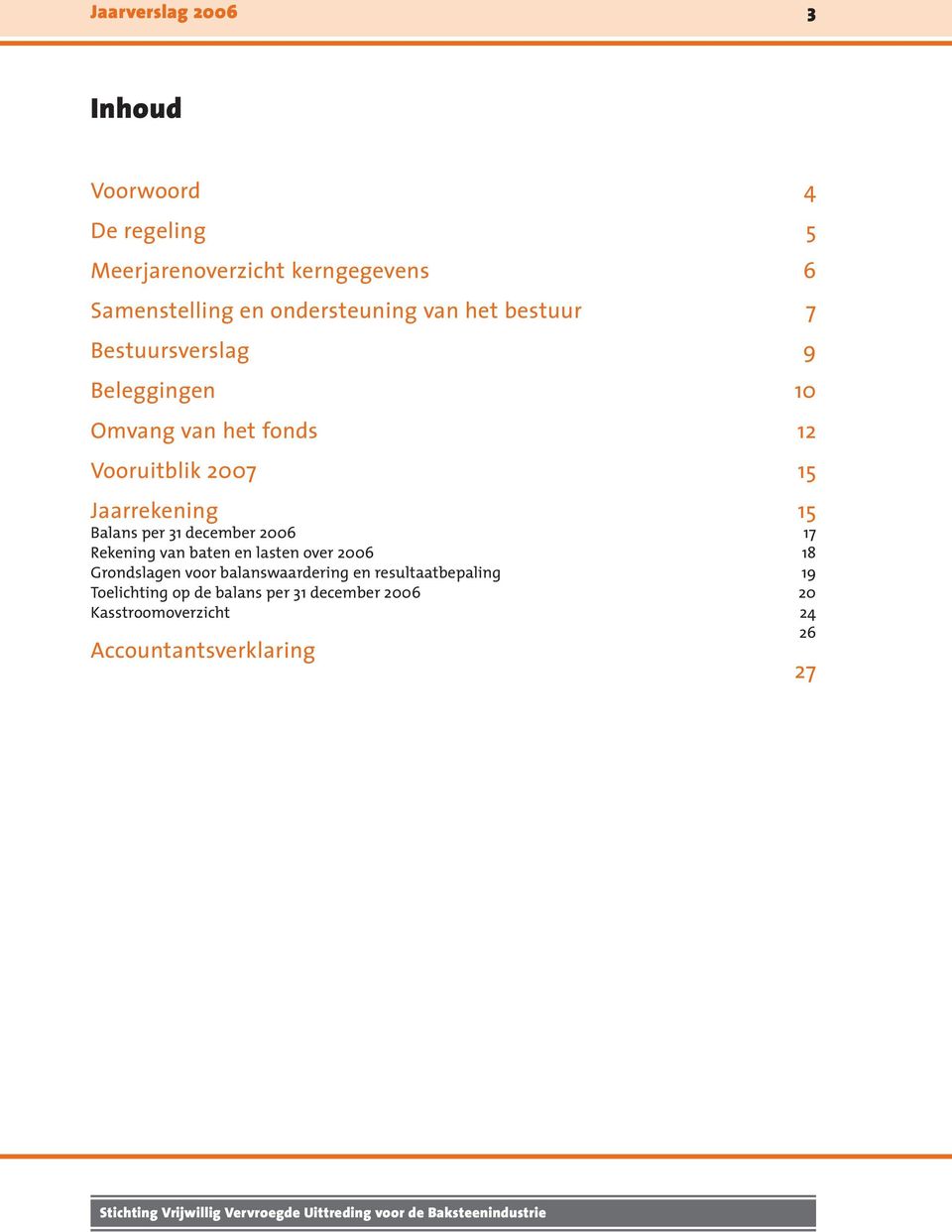 lasten over 2006 Grondslagen voor balanswaardering en resultaatbepaling Toelichting op de balans per 31 december 2006