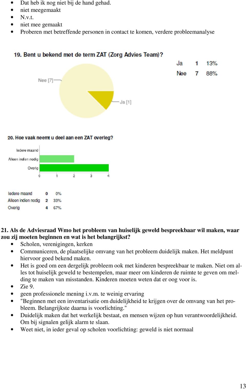 Scholen, verenigingen, kerken Communiceren, de plaatselijke omvang van het probleem duidelijk maken. Het meldpunt hiervoor goed bekend maken.