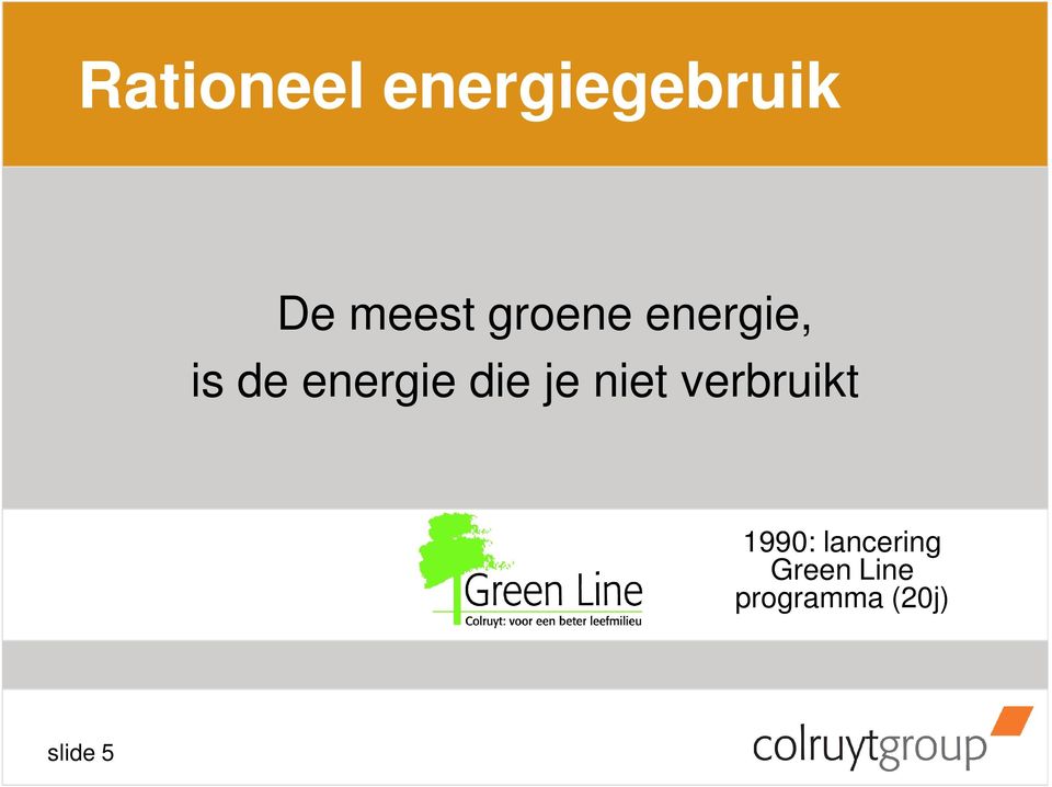 je niet verbruikt 1990: lancering