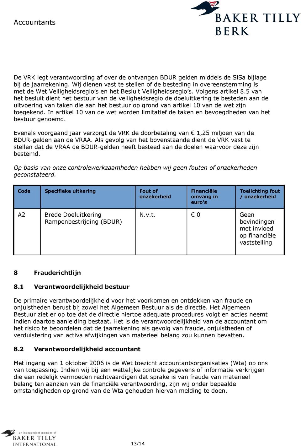 5 van het besluit dient het bestuur van de veiligheidsregio de doeluitkering te besteden aan de uitvoering van taken die aan het bestuur op grond van artikel 10 van de wet zijn toegekend.