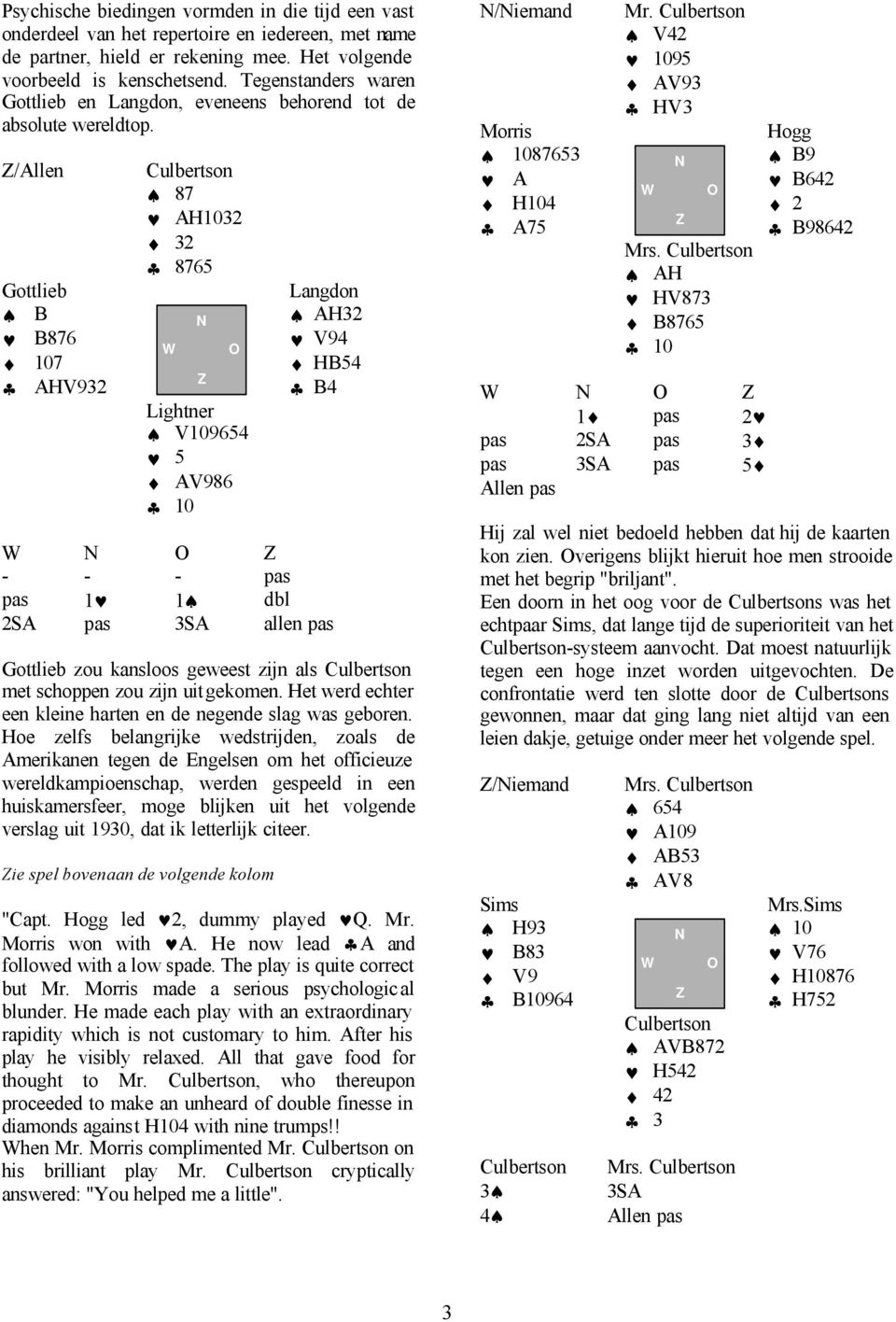 /Allen Gottlieb B B876 107 AHV932 Culbertson 87 AH1032 32 8765 W N O Lightner V109654 5 AV986 10 Langdon AH32 V94 HB54 B4 W N O - - - pas pas 1 1 dbl 2SA pas 3SA allen pas Gottlieb zou kansloos