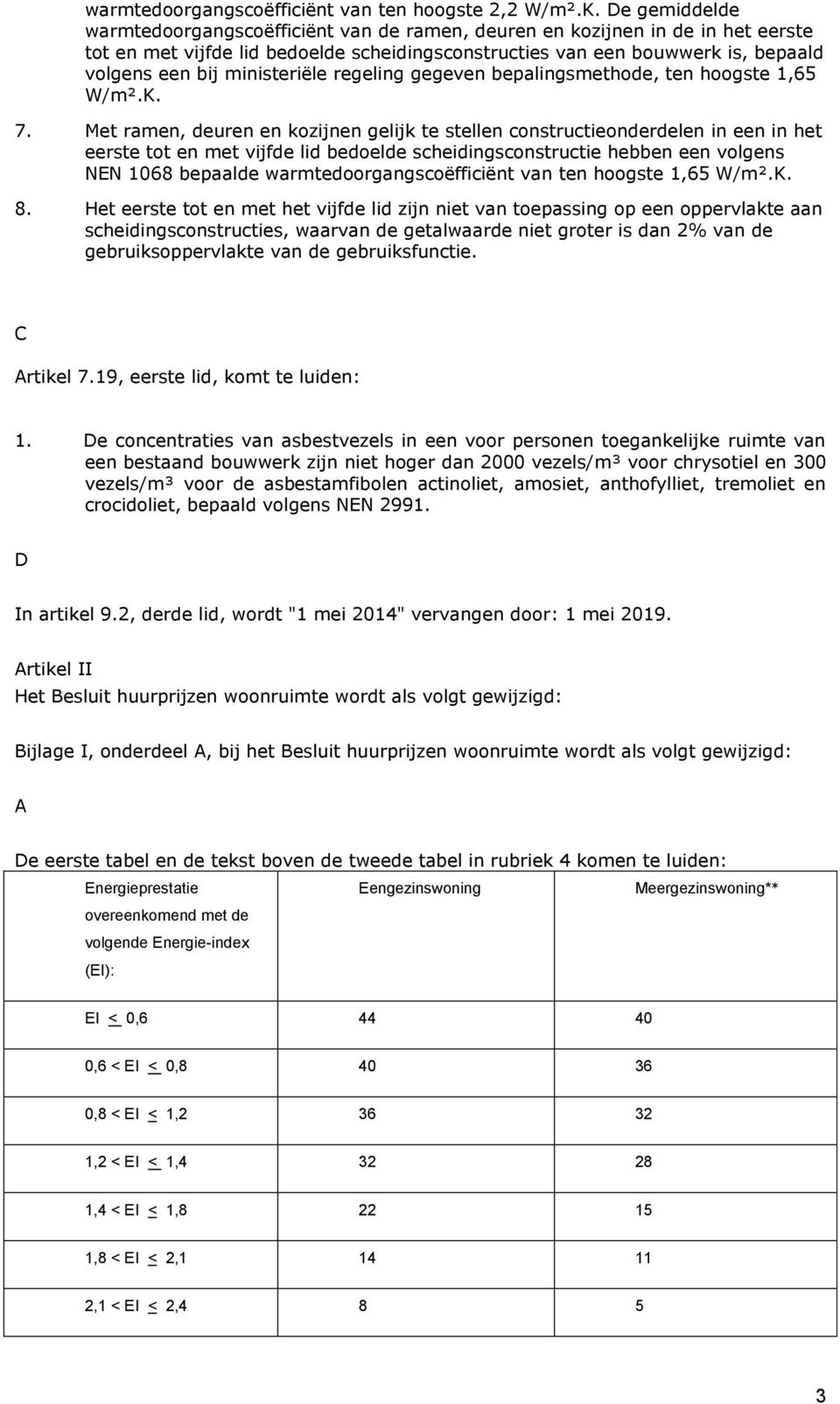 ministeriële regeling gegeven bepalingsmethode, ten hoogste 1,65 W/m².K. 7.