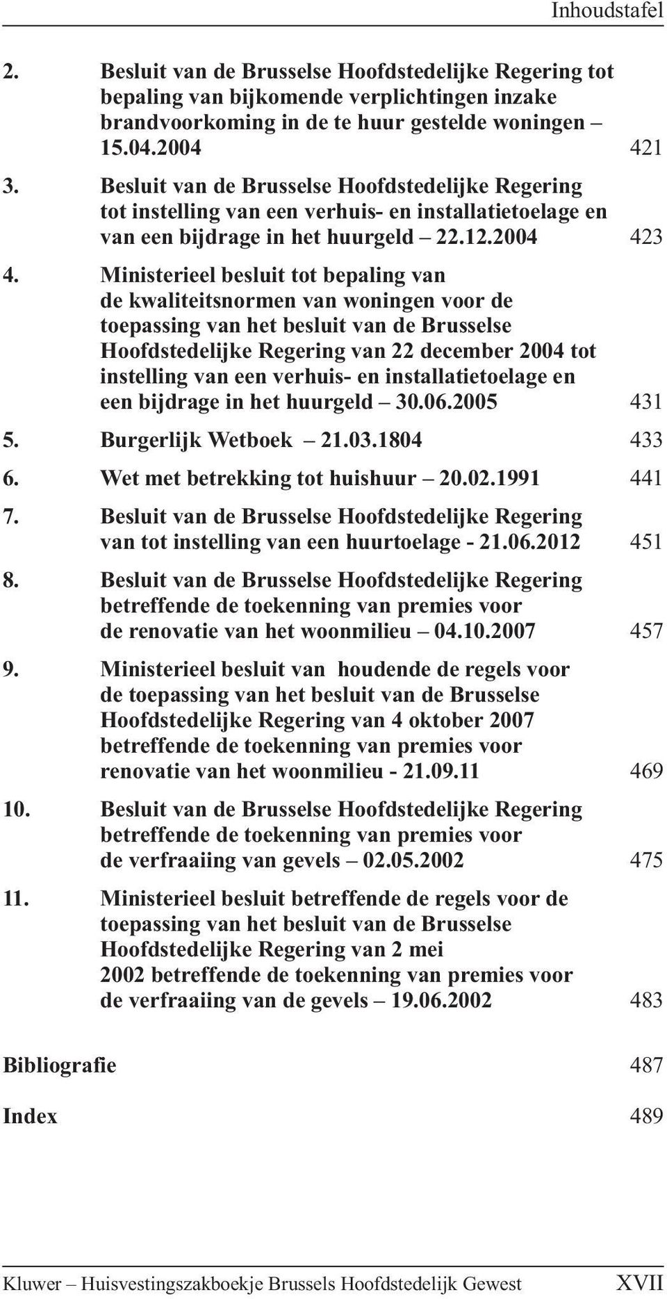 Ministerieel besluit tot bepaling van de kwaliteitsnormen van woningen voor de toepassing van het besluit van de Brusselse Hoofdstedelijke Regering van 22 december 2004 tot instelling van een