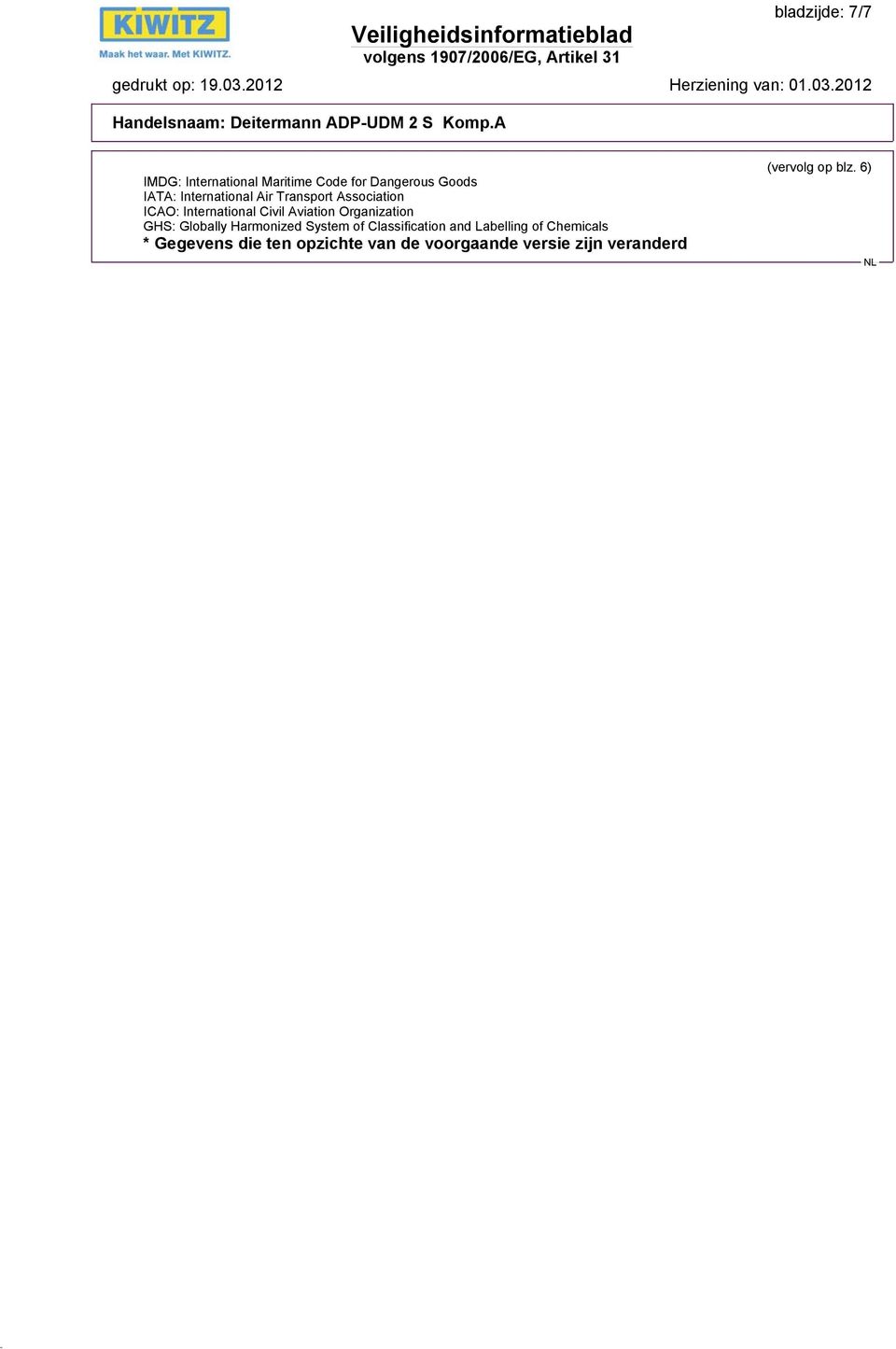 Organization GHS: Globally Harmonized System of Classification and Labelling of