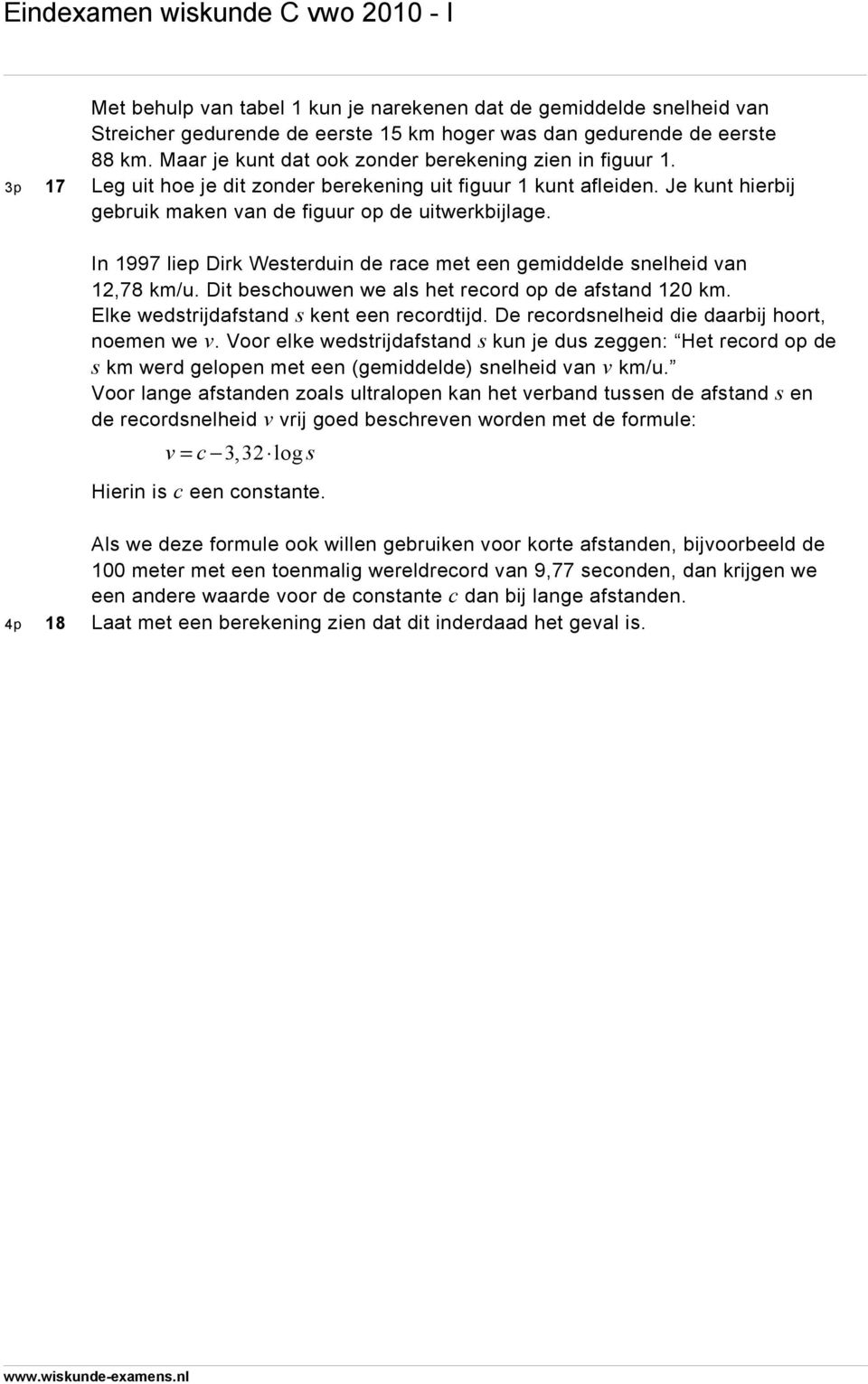 In 1997 liep Dirk Westerduin de race met een gemiddelde snelheid van 12,78 km/u. Dit beschouwen we als het record op de afstand 12 km. Elke wedstrijdafstand s kent een recordtijd.