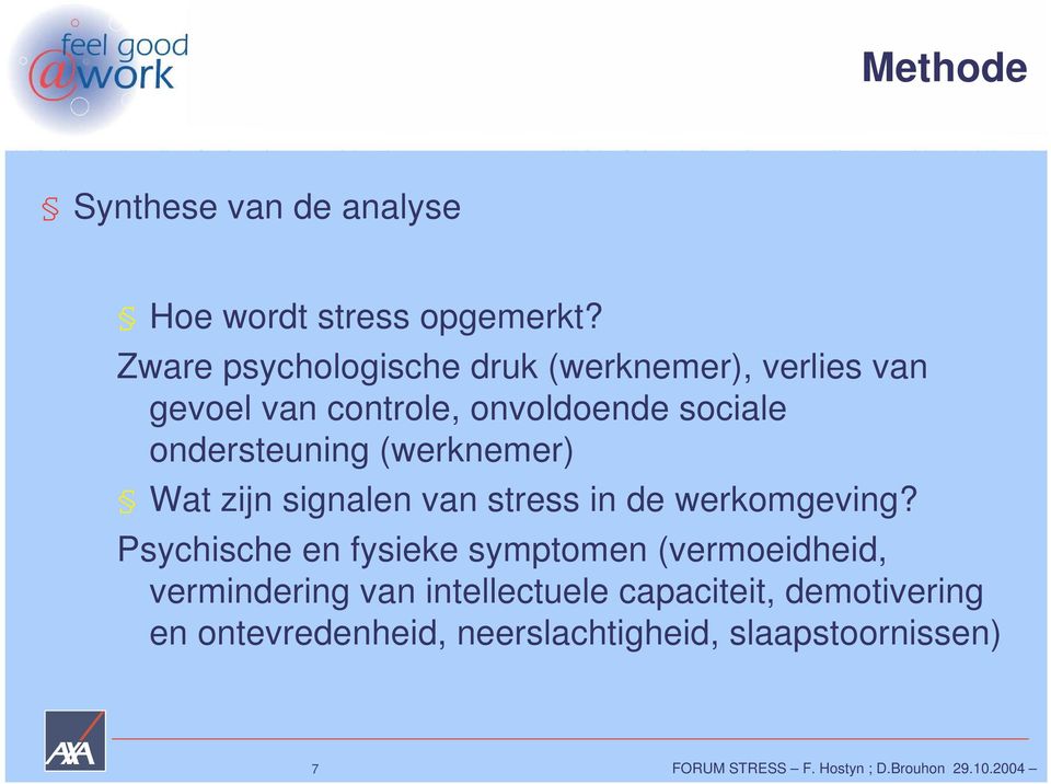 ondersteuning (werknemer) Wat zijn signalen van stress in de werkomgeving?