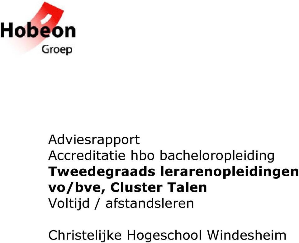 lerarenopleidingen vo/bve, Cluster Talen