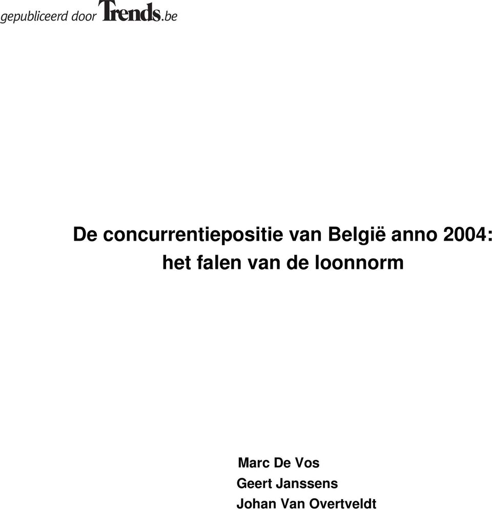 België anno 2004: het falen van de