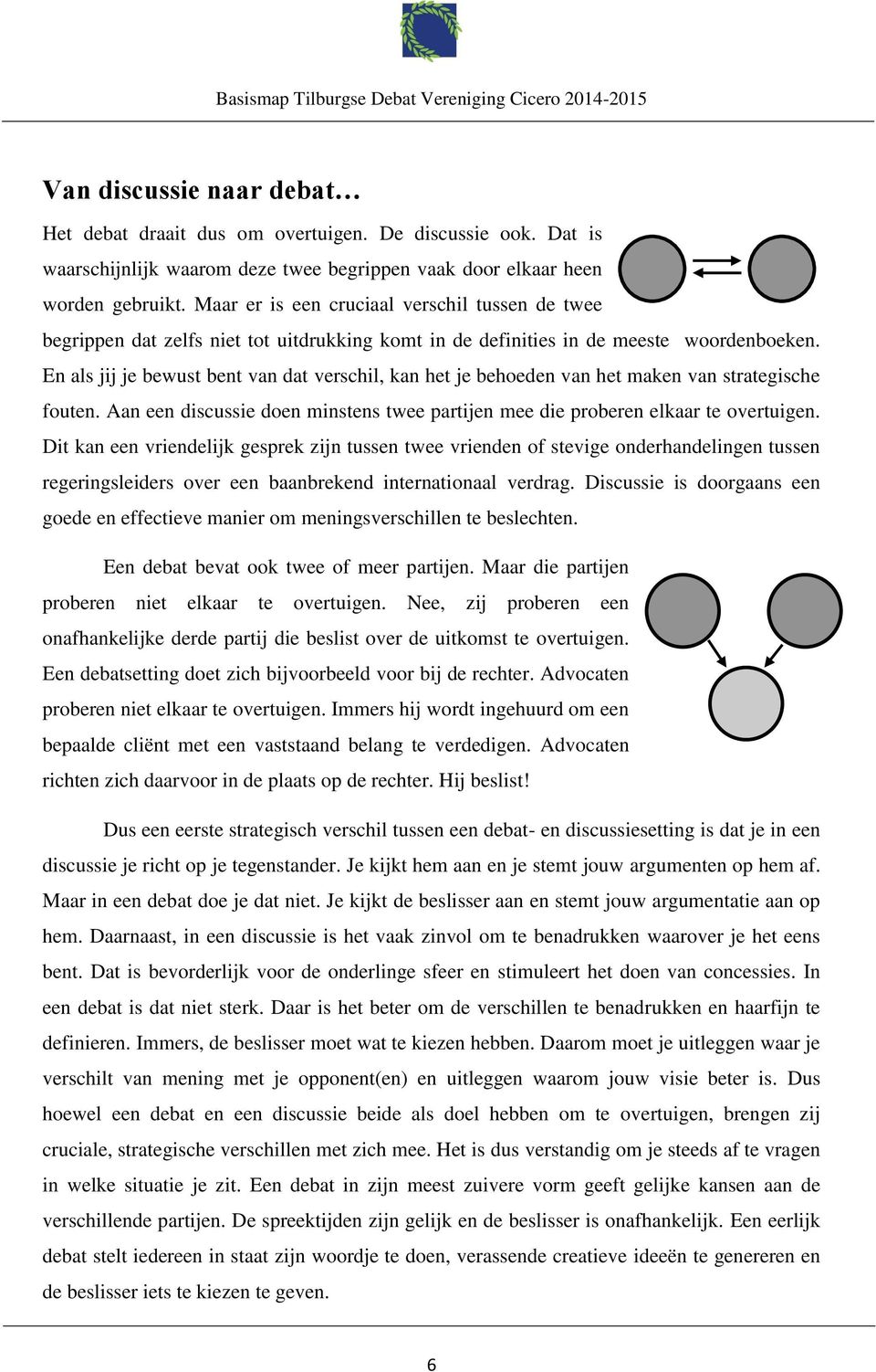 En als jij je bewust bent van dat verschil, kan het je behoeden van het maken van strategische fouten. Aan een discussie doen minstens twee partijen mee die proberen elkaar te overtuigen.