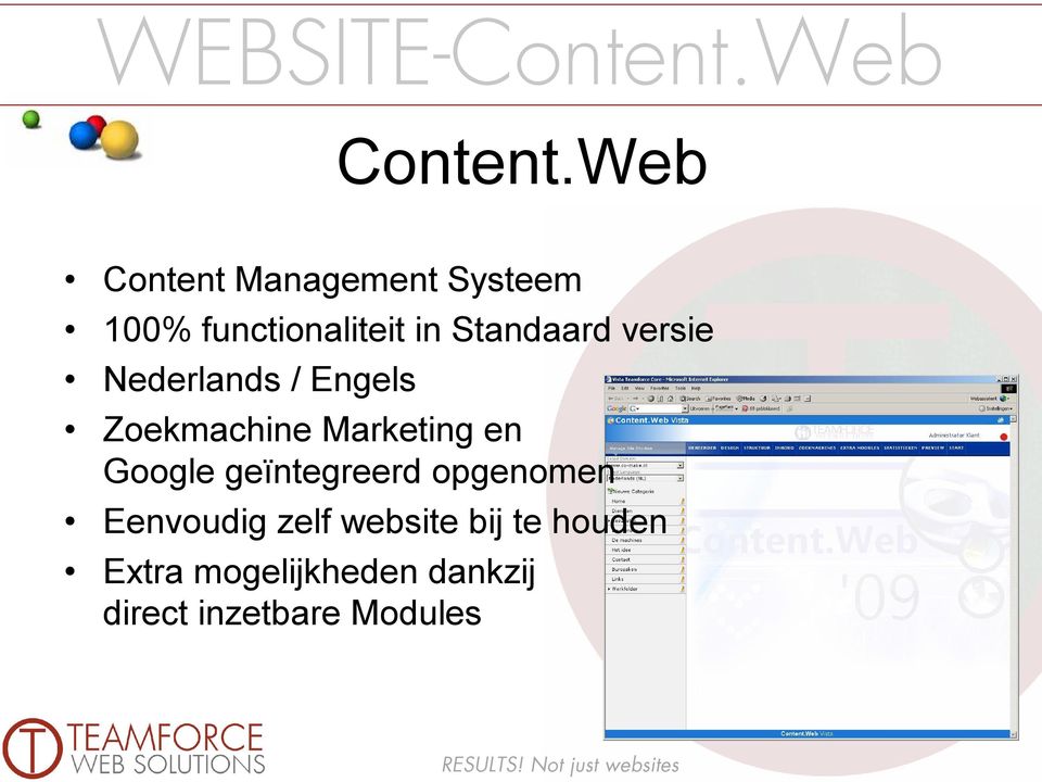 Standaard versie Nederlands / Engels Zoekmachine Marketing