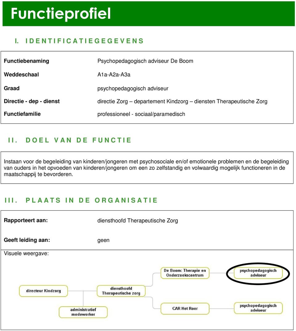 adviseur directie Zorg departement Kindzorg diensten Therapeutische Zorg professioneel - sociaal/paramedisch I I.