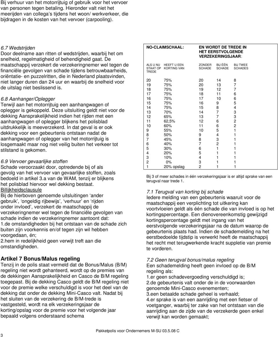 7 Wedstrijden Door deelname aan ritten of wedstrijden, waarbij het om snelheid, regelmatigheid of behendigheid gaat.