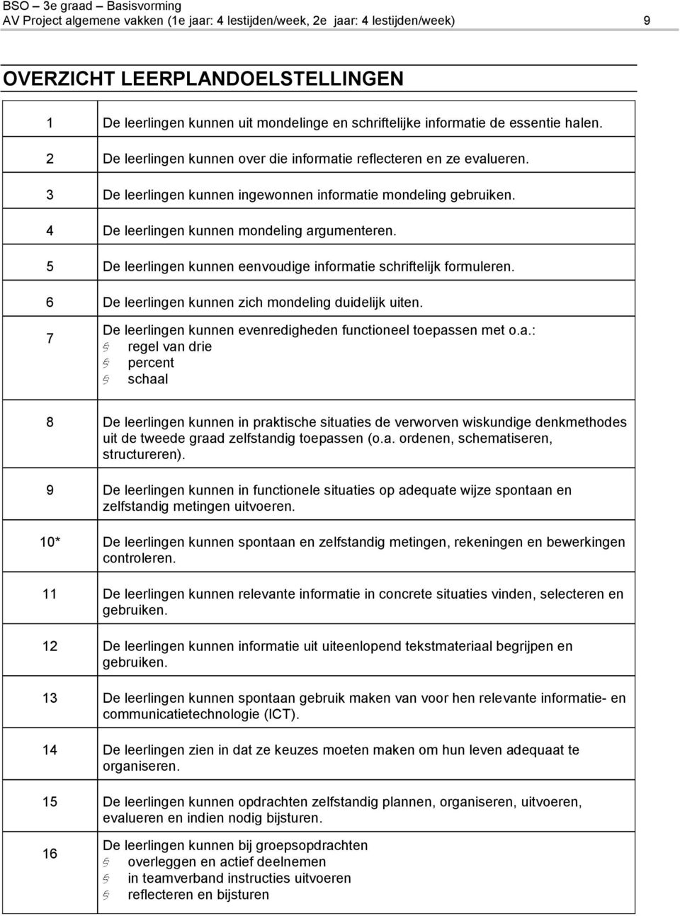 5 De leerlingen kunnen eenvoudige informat