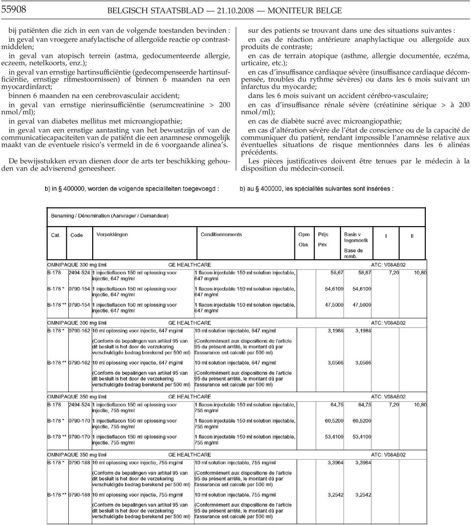 (astma, gedocumenteerde allergie, eczeem, netelkoorts, enz.