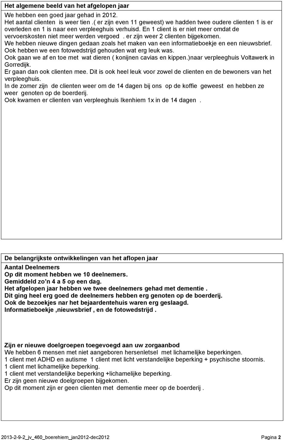 er zijn weer 2 clienten bijgekomen. We hebben nieuwe dingen gedaan zoals het maken van een informatieboekje en een nieuwsbrief. Ook hebben we een fotowedstrijd gehouden wat erg leuk was.