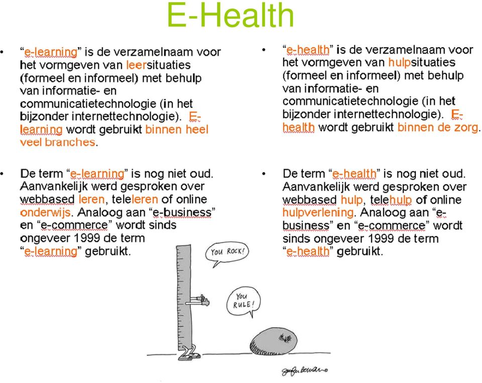 E-health wordt gebruikt binnen de zorg. De term e-health is nog niet oud.