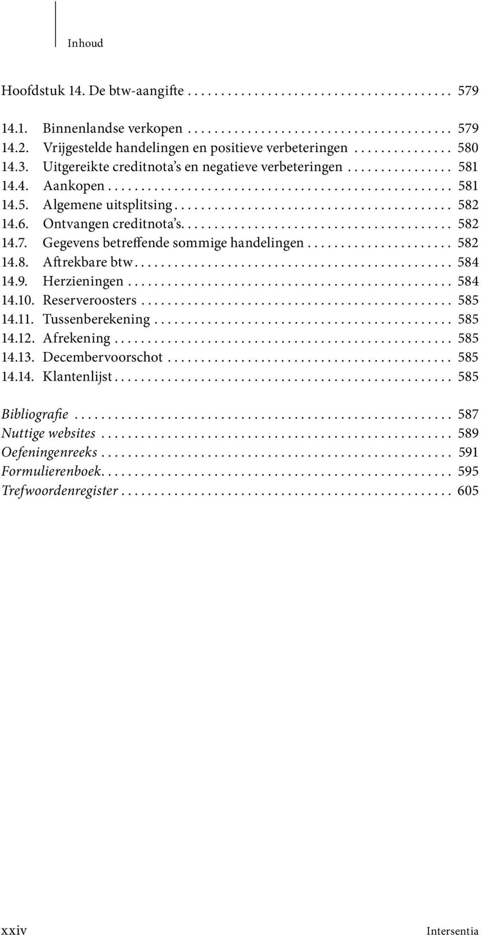 ......................................... 582 14.6. Ontvangen creditnota s......................................... 582 14.7. Gegevens betreffende sommige handelingen...................... 582 14.8. Aftrekbare btw.