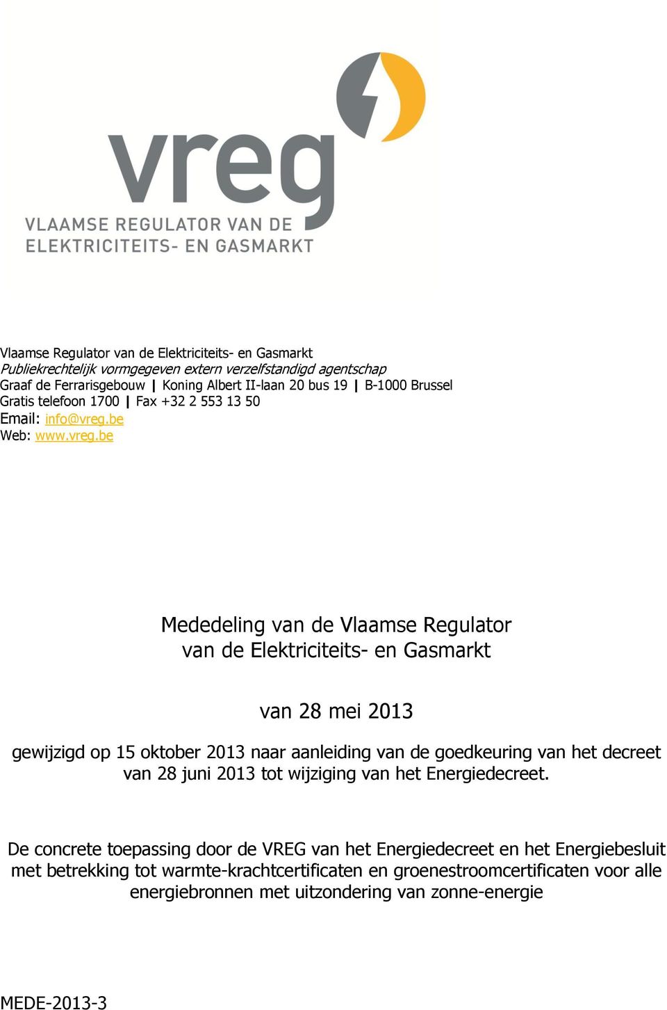 be Web: www.vreg.