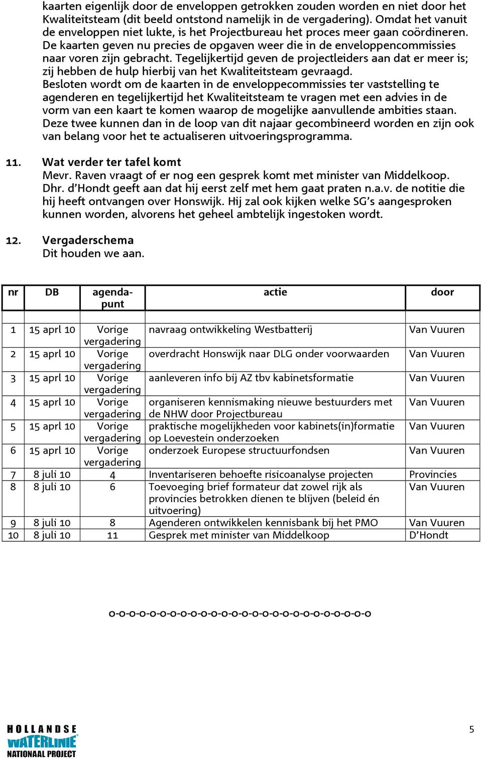 Tegelijkertijd geven de prjectleiders aan dat er meer is; zij hebben de hulp hierbij van het Kwaliteitsteam gevraagd.