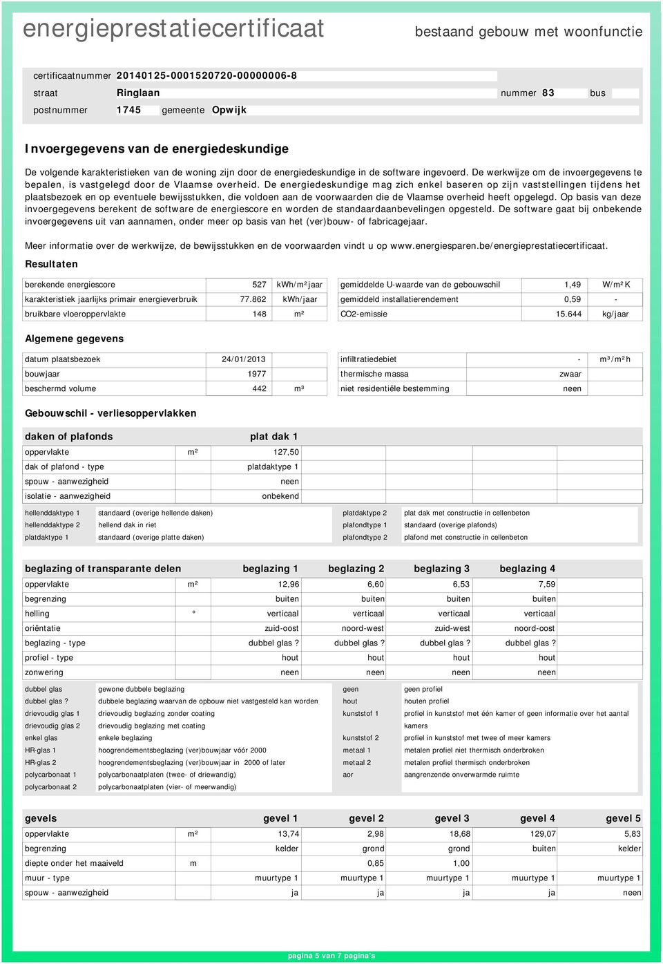 De energiedeskundige mag zich enkel baseren op zijn vaststellingen tijdens het plaatsbezoek en op eventuele bewijsstukken, die voldoen aan de voorwaarden die de Vlaamse overheid heeft opgelegd.