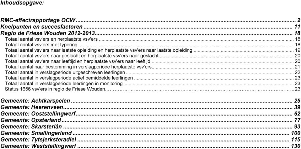 .. 19 Totaal aantal vsv'ers naar geslacht en herplaatste vsv'ers naar geslacht... 20 Totaal aantal vsv'ers naar leeftijd en herplaatste vsv'ers naar leeftijd.