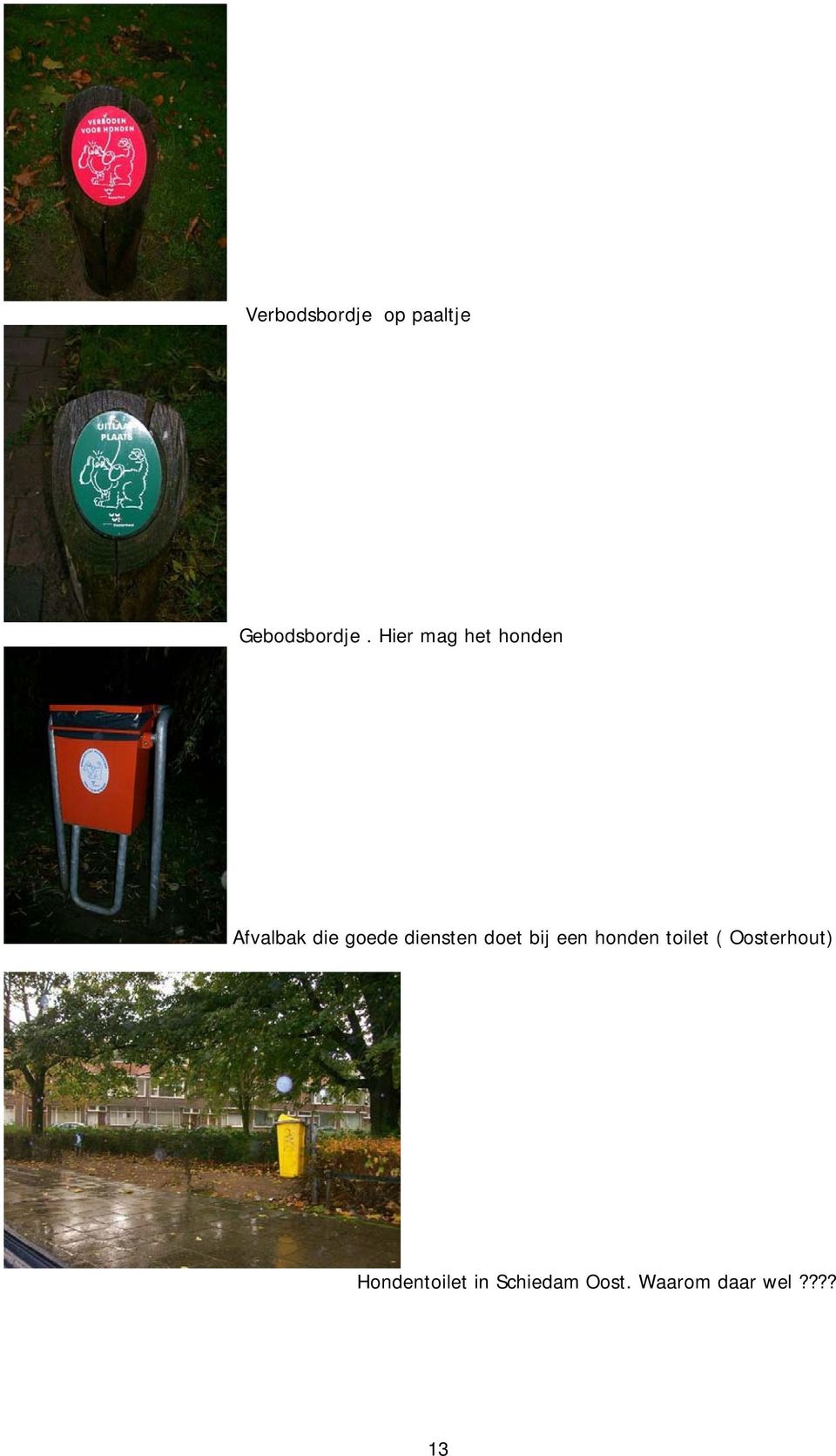 diensten doet bij een honden toilet (