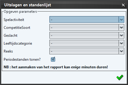 2 Uitslagen en standenlijst opvragen Je logt in met de relatiecode van de vereniging, je gebruikersnaam en wachtwoord.