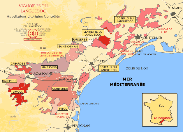 1. Ligging en streek Het wijngebied van de Saint-Chinian is terug te vinden in de Languedoc-Roussillon streek in het zuidwesten van Frankrijk, het is het grootste wijnproducerend gebied van Frankrijk.
