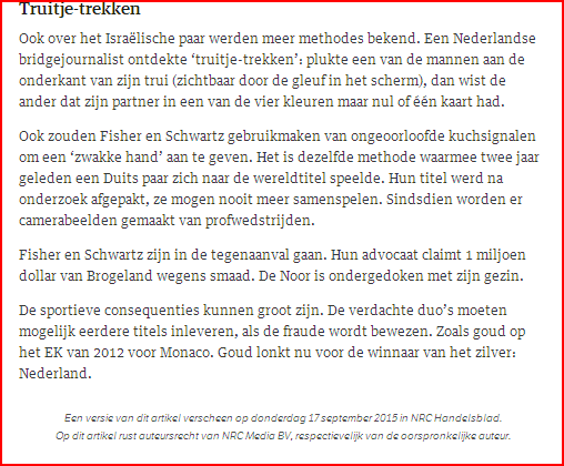 Redactie: Anja de Groot Michel Westerbeek De volgende Nieuwsbrief Wat er speelt en gespeeld is bij B.C. Gisolf verschijnt medio november 2015.