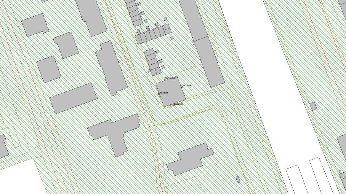 Figuur 1: Ligging toetspunten in het Geomilieu model Hogere waarden Op basis van artikel 110a lid 1 Wgh is de gemeente bevoegd tot het vaststellen van een hogere waarde voor de ten hoogste