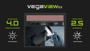 Optrel Vegaview Oogbescherming Maximale UV en IR-bescherming bij elk ingesteld beschermingsniveau Kleur 8 12 met neutrale stand kleur 2.