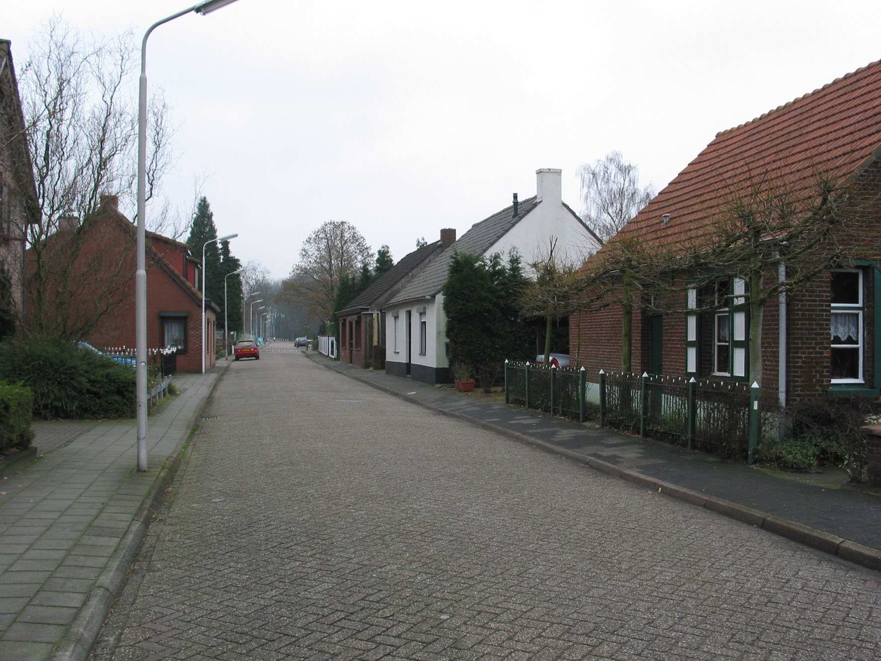 Gebied 3: Hogebergdreef Historisch lint niveau 3 Bebouwing De oudere bebouwing in het historische lint staat aan de weg, terwijl de nieuwere bebouwing terugliggend is, waardoor de rooilijn verspringt