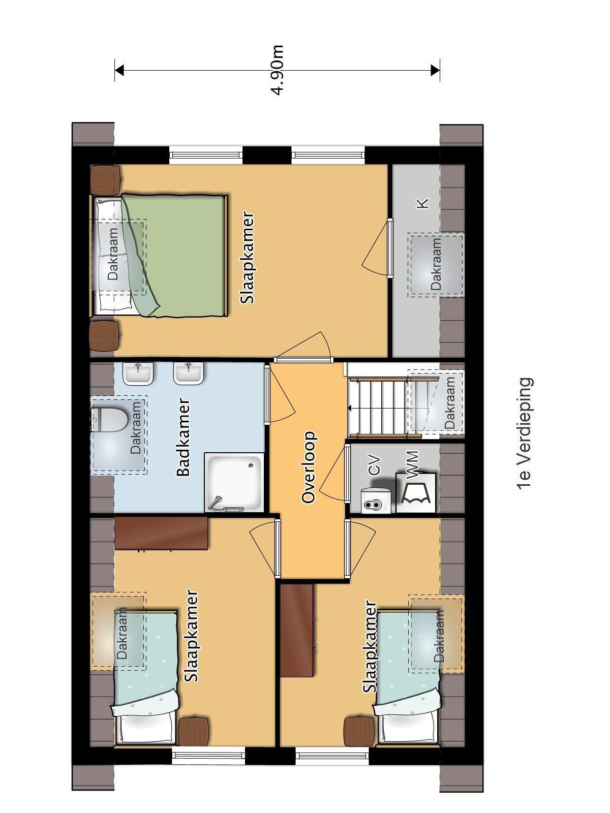 Plattegrond 1e